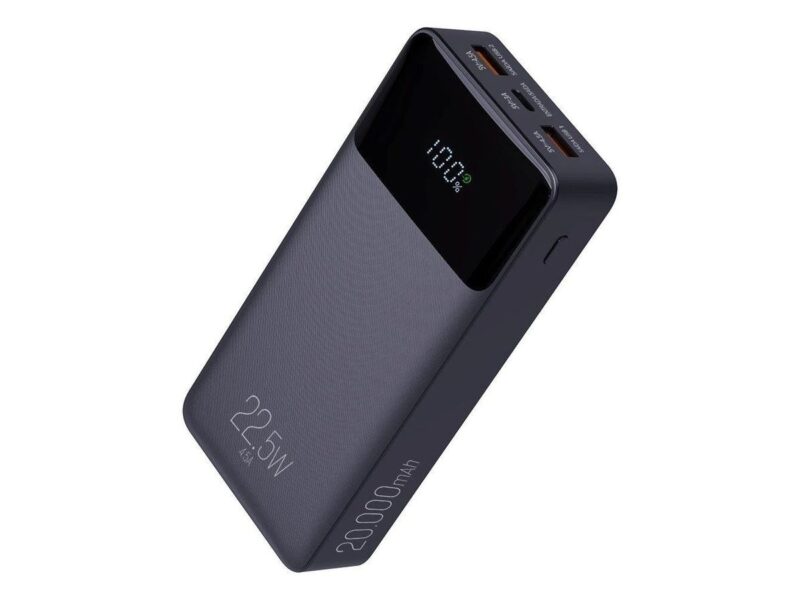 Power Bank Pro 20000mAH ELG PB200BK, Bateria Portátil Universal, Carga Rápida, Display Indicador