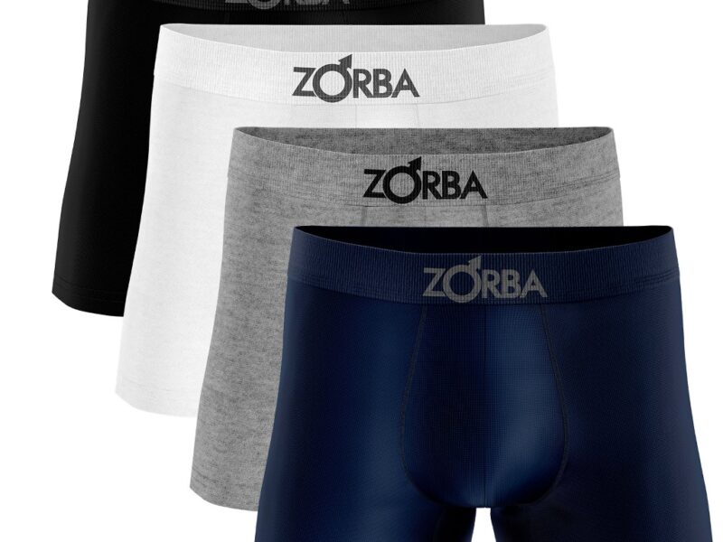 Promoção Kit 4 Cuecas Boxer Algodão Sem Costura Box Zorba Seamless Confortável
