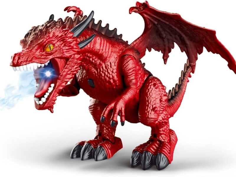 Replay Kids Dragão de Brinquedo Com Controle Anda Emite Som (Vermelho)