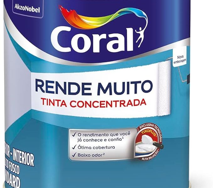 Tinta Acrílica Rende Muito Fosco Branco 900ml Coral