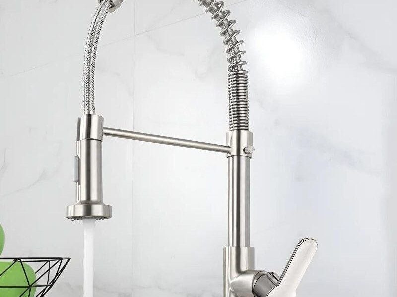 Torneira Cozinha Gourmet Bancada Flexível Monocomando Misturador Pia Acabamento B22-silvery Cor Prateado