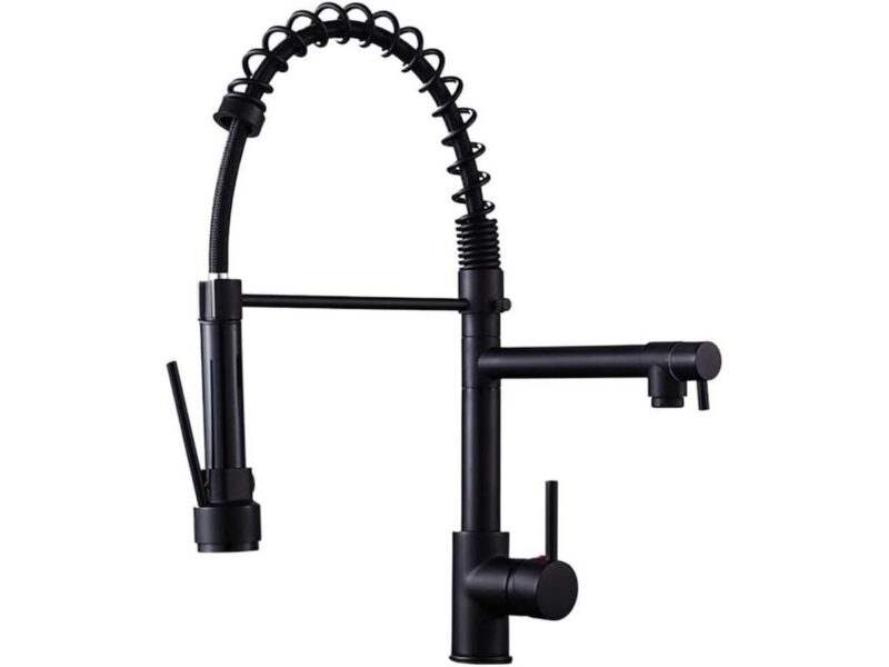 Torneira Gourmet 50cm com Misturador Monocomando Preta de Bancadabelccatgm50p-bl