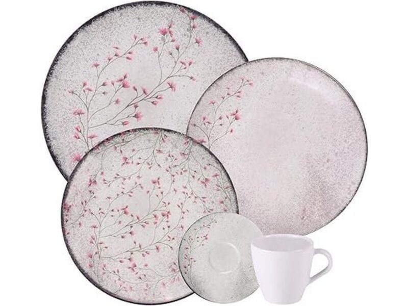 Tramontina Aparelho de Jantar Floralis em Porcelana Decorada 20 Peças