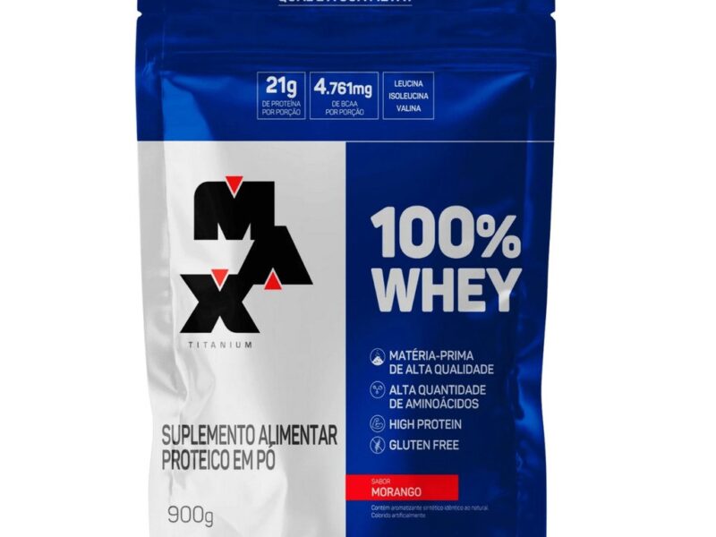 100% Whey Refil 900g Max Titanium