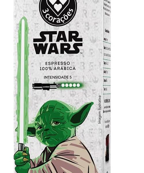 3 Corações Cápsula Café Espresso Star Wars Mestre Yoda TRES – 10 unid
