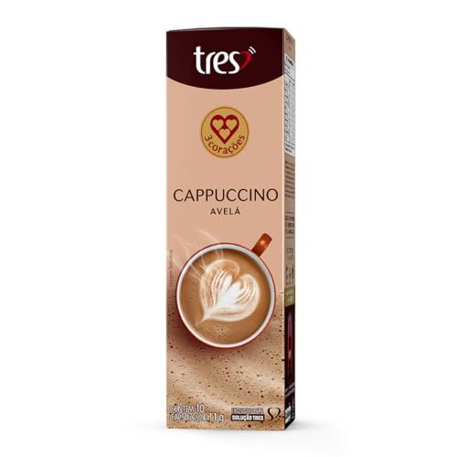 3 Corações Cápsula Cappuccino Avelã TRES – 10 Unidades