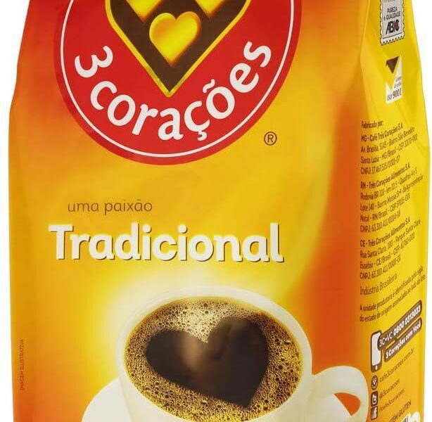 3 Corações Café Torrado E Moído Tradicional Pacote 500G