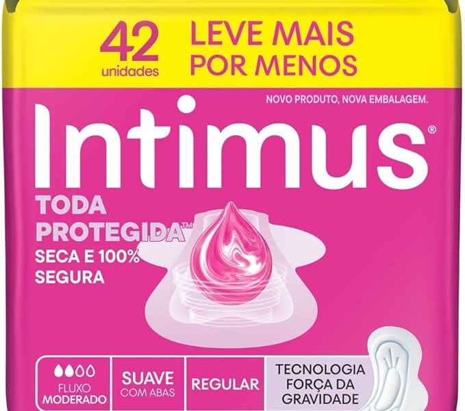 Absorvente Intimus Toda Protegida Dia Suave Com abas – 42 un