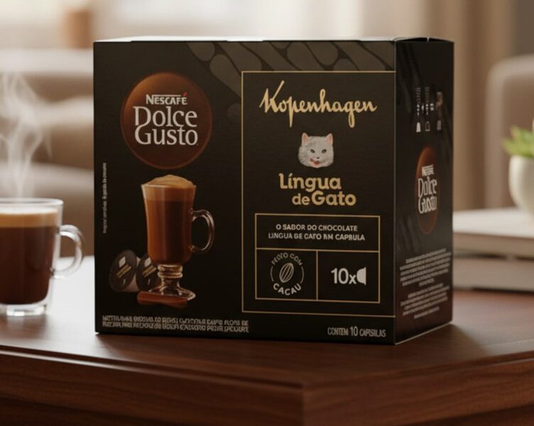 Achocolatado em Cápsula Nescafé Dolce Gusto Kopenhagen Língua de Gato 10 cápsulas