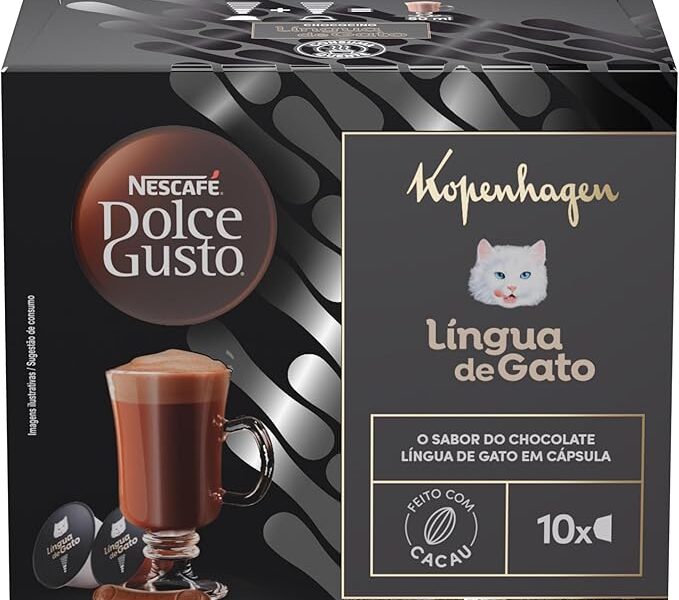 Achocolatado em Cápsula Nescafé Dolce Gusto Kopenhagen Língua de Gato 10 cápsulas