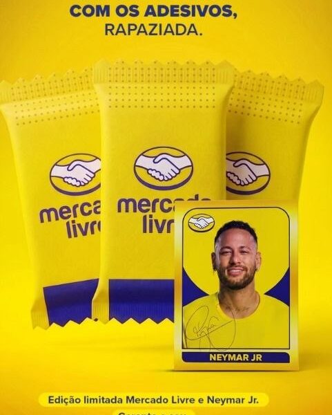 Adesivo Autocolante Neymar Jr. & Mercado Livre