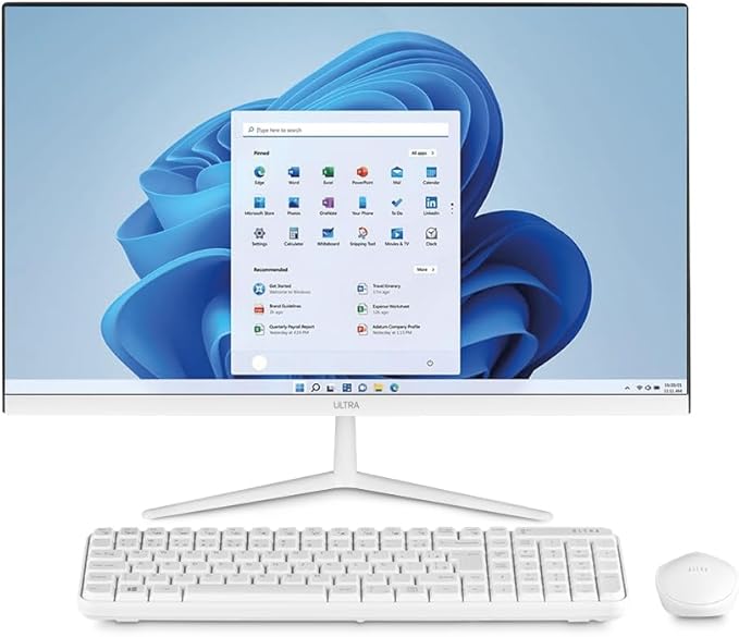 All in One, Windows 11 Home, Intel Celeron 4GB 120GB SSD, Tela 23,8”FHD + Microsoft 365 Personal + 1TB na Nuvem Branco Ultra – UB830
