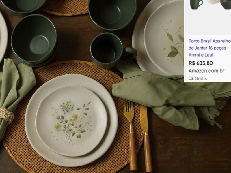 Aparelho De Jantar 16 Peças Ammi E Leaf Porto Brasil