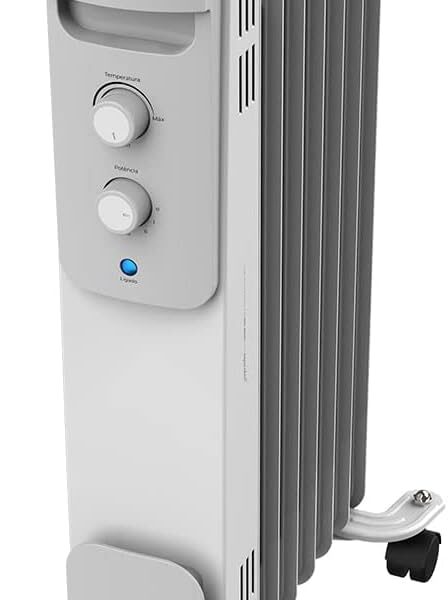 Aquecedor a Óleo Cadence, 1500W, 15m², Branco e Preto, 220V, AQC260
