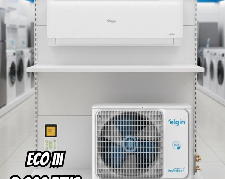 Ar-Condicionado Split HW Inverter Elgin Eco III Wi-Fi 9.000 BTUs R-32 Só Frio 220V
