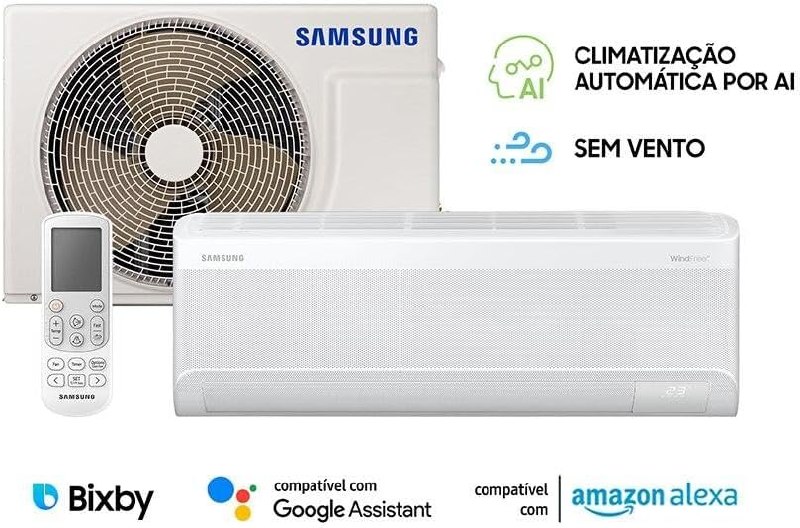 Ar Condicionado Split Hi Wall Samsung WindFree AI Inverter 12.000 Btus Frio 220v R-32