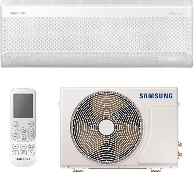 Ar-condicionado Split Inverter 9000 Btus Samsung Windfree Ai Wi-fi High Wall Só Frio Ar09dyfaawknaz/ar09dyfaawkxaz 220v