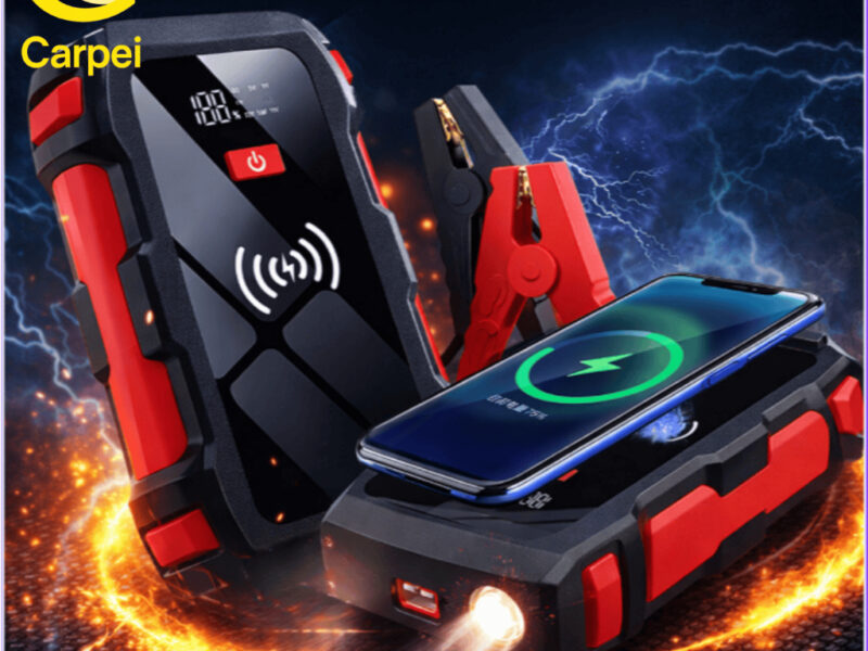 Auxiliador Partida PowerBank Portátil Multifuncional Indução 12000mAh 12V Moto Carro Celular Carpei
