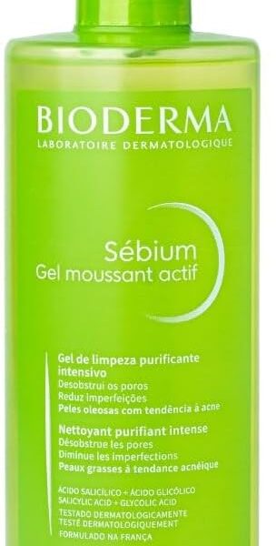 BIODERMA Gel de Limpeza Facial Sébium Gel Moussant Actif 500ml