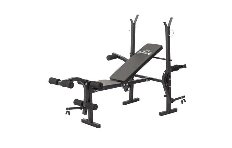 Banco Supino Crucifixo WCT Fitness Regulável 5 Posições Cadeira Extensora Mesa Flexora Treino Superiores Inferiores Aparelho Ginástica Residencial Completo 1,60×1,20×1,45cm Academia Residencial