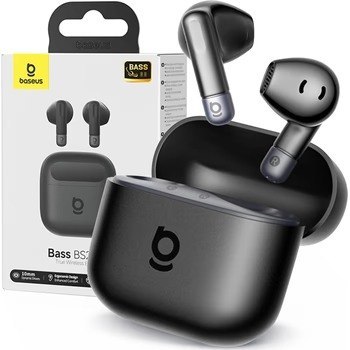 Baseus Bass BS2 Lite True Wireless Fones de ouvido Bluetooth 6.0 Fones de ouvido semi-in-ear 2 microfones AI ENC 40H Playtime IP55 SuperBass Fones de ouvido