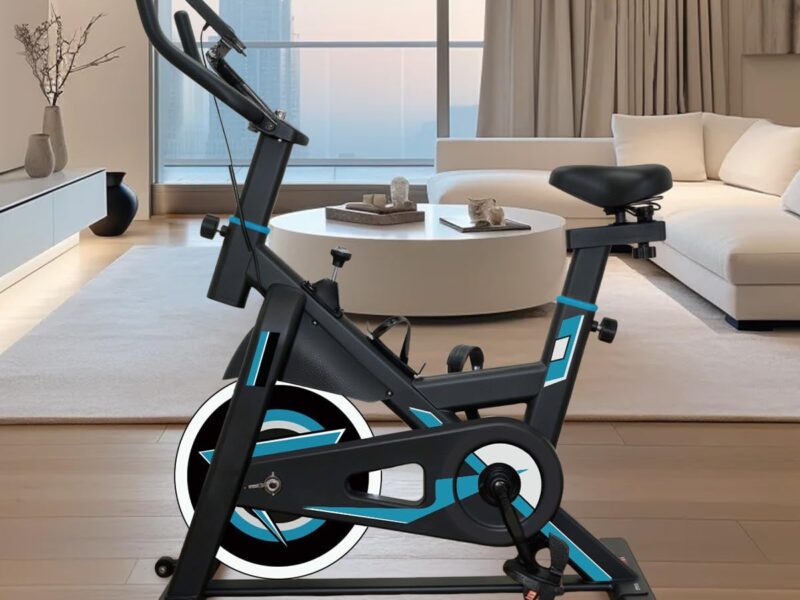 Bicicleta Ergométrica Spinning 5kg Volante Estofado PU com Monitor