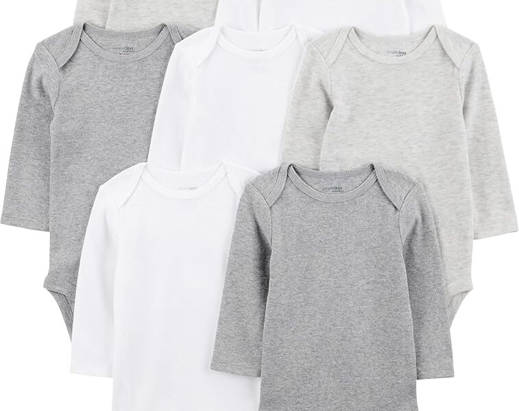 Body 7-pack Long Sleeve Bodysuit Simple Joys by Carter’sbebê-unissex