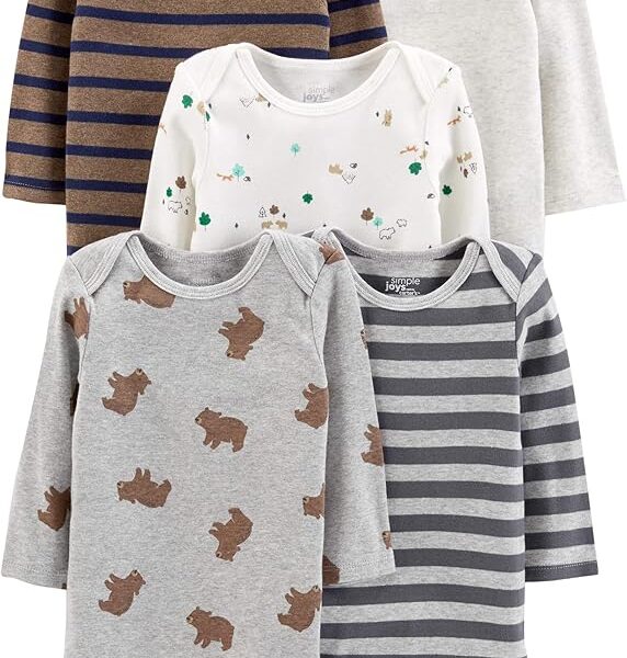 Body Pacote com 5 bodies de manga comprida Simple Joys by Carter’sMeninos