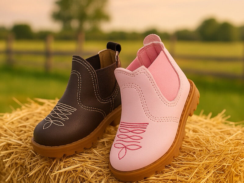 Bota Botina Country Bordada Infantil Coturno Confortável Lançamento