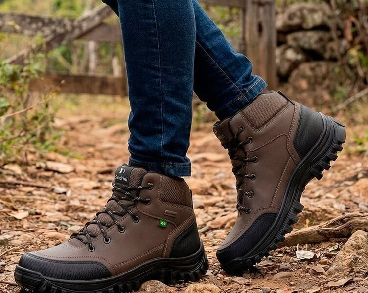Bota Coturno Sandrini Core Hike Masculina Couro Sintético
