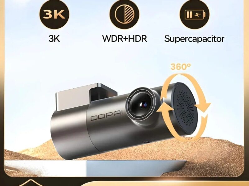 Câmera Veicular 1620P 3K HDR Com Visão Noturna, WiFi, Controle Por Voz E Monitor De Estacionamento – ddpai – Câmera Veicular –