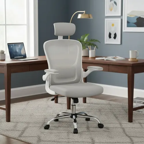 Cadeira De Escritório Ergonômica Giratória Boston G100 Com Estofado Mesh Luvinco Com Ajuste Lombar na Meli por R$ 360,00