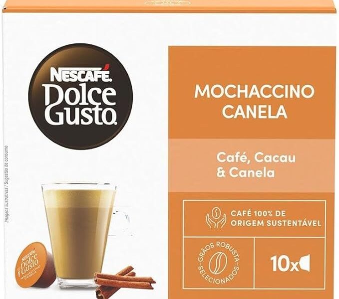 Café em Cápsula NESCAFÉ DOLCE GUSTO Mochaccino Canela 10 Cápsulas