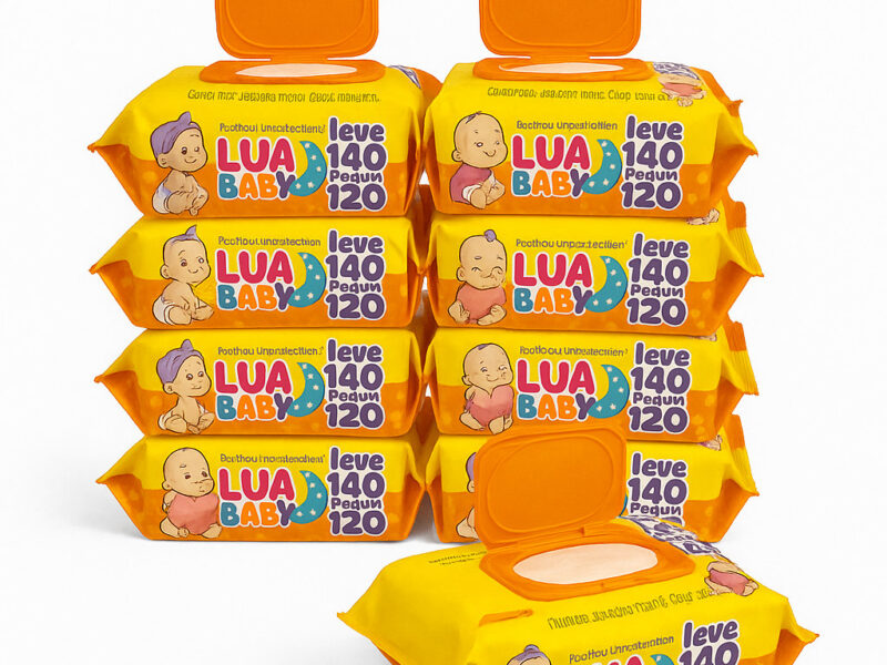Caixa Com Lenços Toalhas Umedecida Premium Mimo Recem Nascido Bebe Atacado Promoção