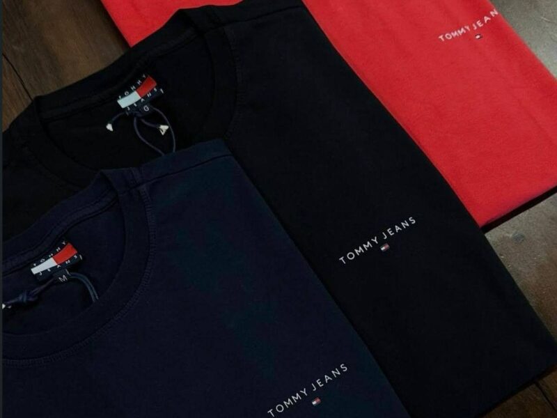 Camiseta Tommy Jeans Linear Chest Masculina – Preto | Netshoes