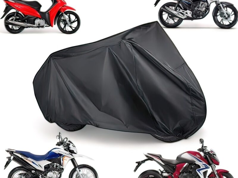 Capa de Cobrir Moto em Couro Forrada Impermeável Anti-Uv Protetora Anti-Risco