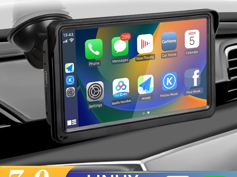 CarPlay Android Auto Rádio Automóvel Multimídia Reprodutor De Vídeo PortátilDe7PolegadasTelaSensívelAoToqueParaTFT LCDHD