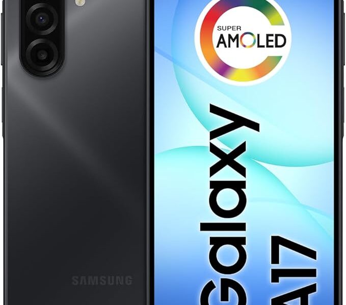 Celular Samsung Galaxy A17, 256GB, 8GB, 50MP Tela 6.7″, IP54 – Preto