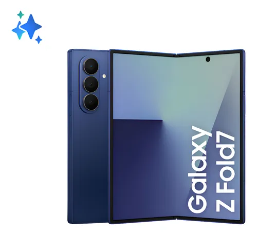 Celular Samsung Galaxy Z Fold7 512GB, 12GB RAM, Tela 8.0" + 6.5", Câmera Traseira 200+12+10MP, Frontal 10+10MP – Azul
