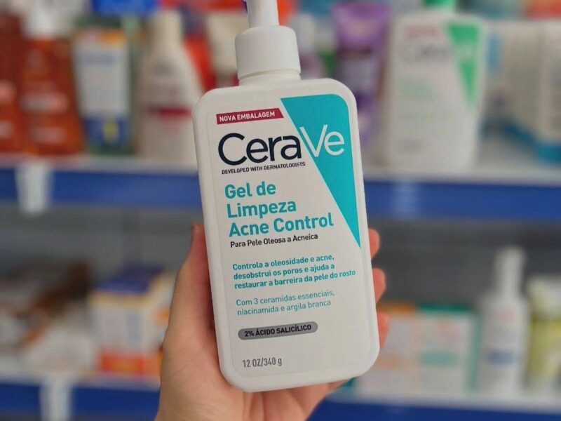 CeraVe Gel de Limpeza Facial Control de Acne com Ácido Salicílico e Niacinamida para Pele Oleosa 340g