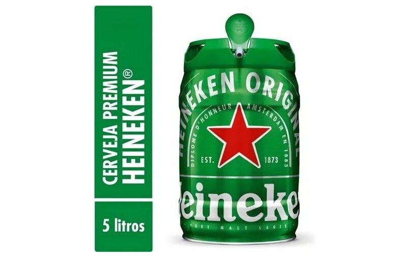 Cerveja Premium Heineken Barril 5 Litros