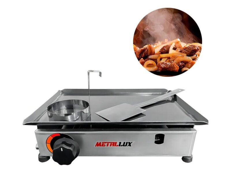 Chapa De Lanche Hot-dog Hambúrguer 35×24 Á Gás + Kit