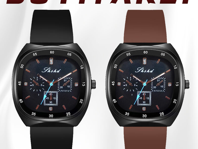 Compre 1 E Ganhe 1 Relógio De Quartzo Com Pulseira De Silicone À Prova D’água Da Moda Grátis Unissex Presente De Natal I