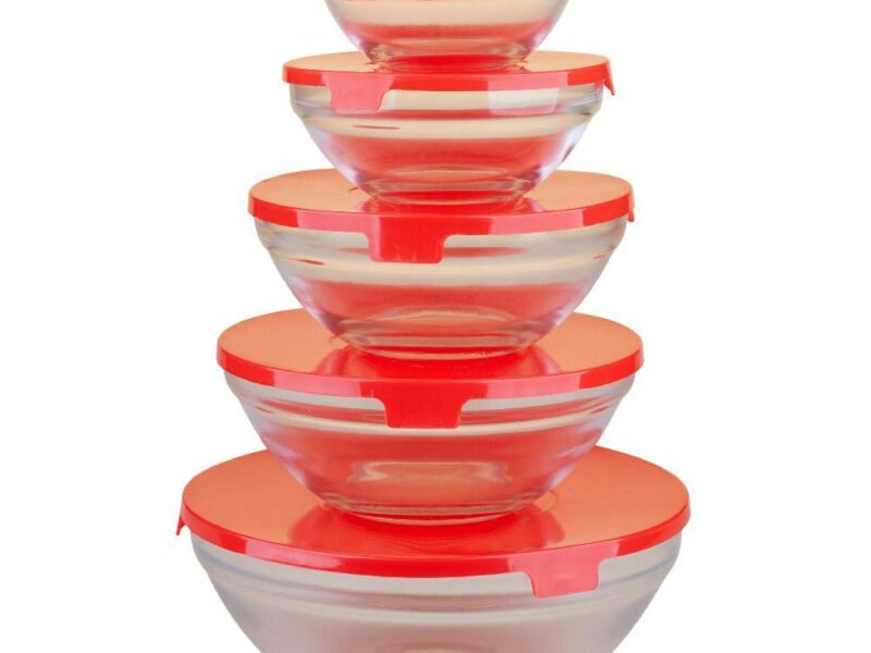 Conjunto 5 Potes de Vidro Cazza Classic