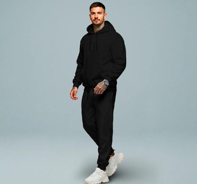 Conjunto Calça E Blusa De Moletom Liso Masculino Unissex