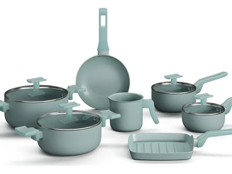 Conjunto Panelas 7 Peças Sartin Cook Cor Aquamint Mimo Style Cor Verde-claro