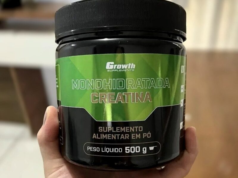 Creatina Monohidratada 500g Growth Supplements – Sem Sabor em Pó