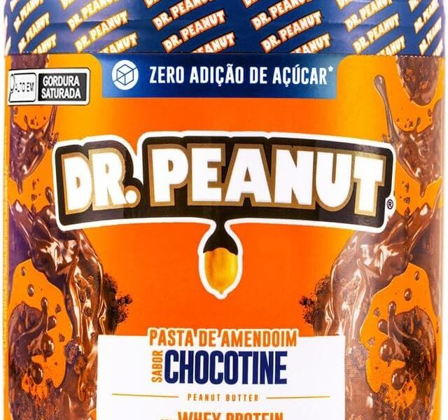 DR. Peanut Pasta de Amendoim Sabor Chocotine, Pote 600g