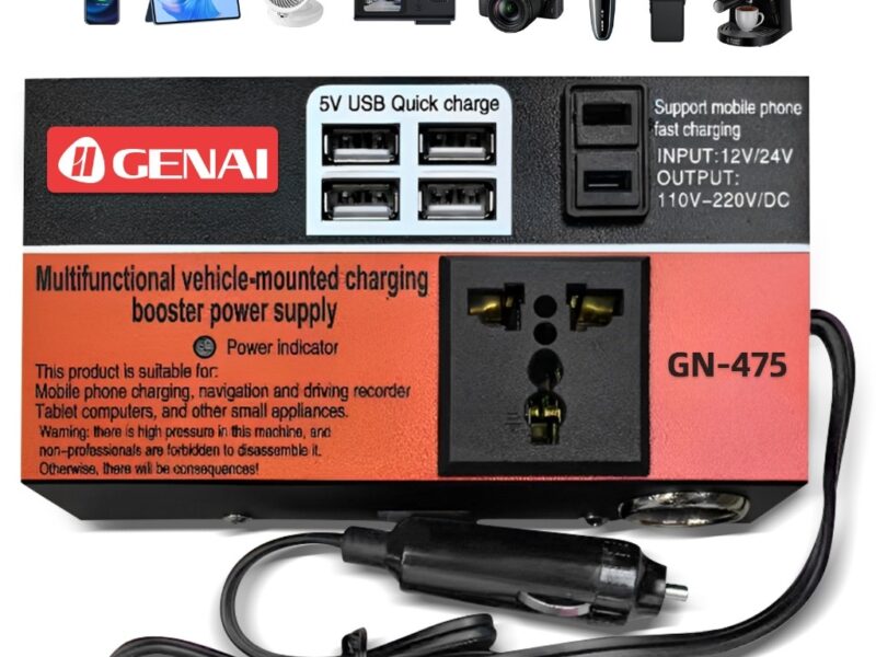 Dc 12V/24v Para 110V/220V Conversor 200W Inversor De Energia Do Carro Com 4 Portas Usb Carregador
