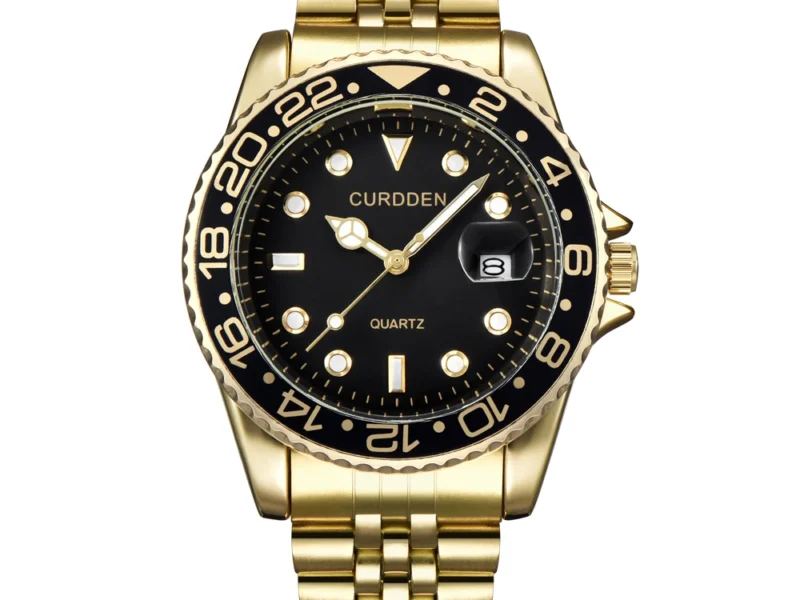Design original corden marca relógios para homens moda completa de aço inoxidável data dourada relógio de quartzo erkek kol satleri relogio – AliExpress 1511